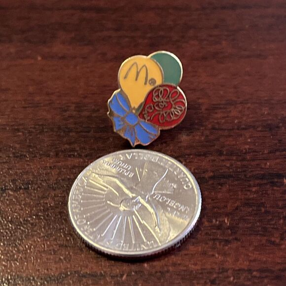 McDonald’s Balloons Celebration Employee Lapel Hat Pin - Picture 2 of 3